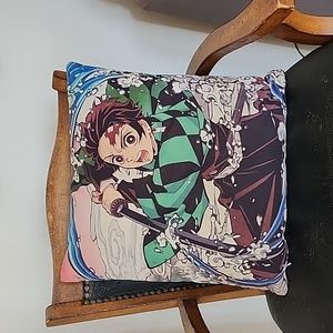 Demon Slayer Tanjiro Breathing Cushion Throw Pillow